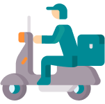 A courier will arrive directly to the location you choose and collect the package or document from you.